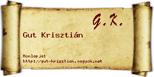 Gut Krisztián névjegykártya